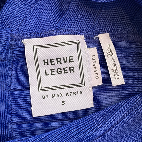 Herve Leger Blue Leilei Fringe Dress - Picture 15 of 16